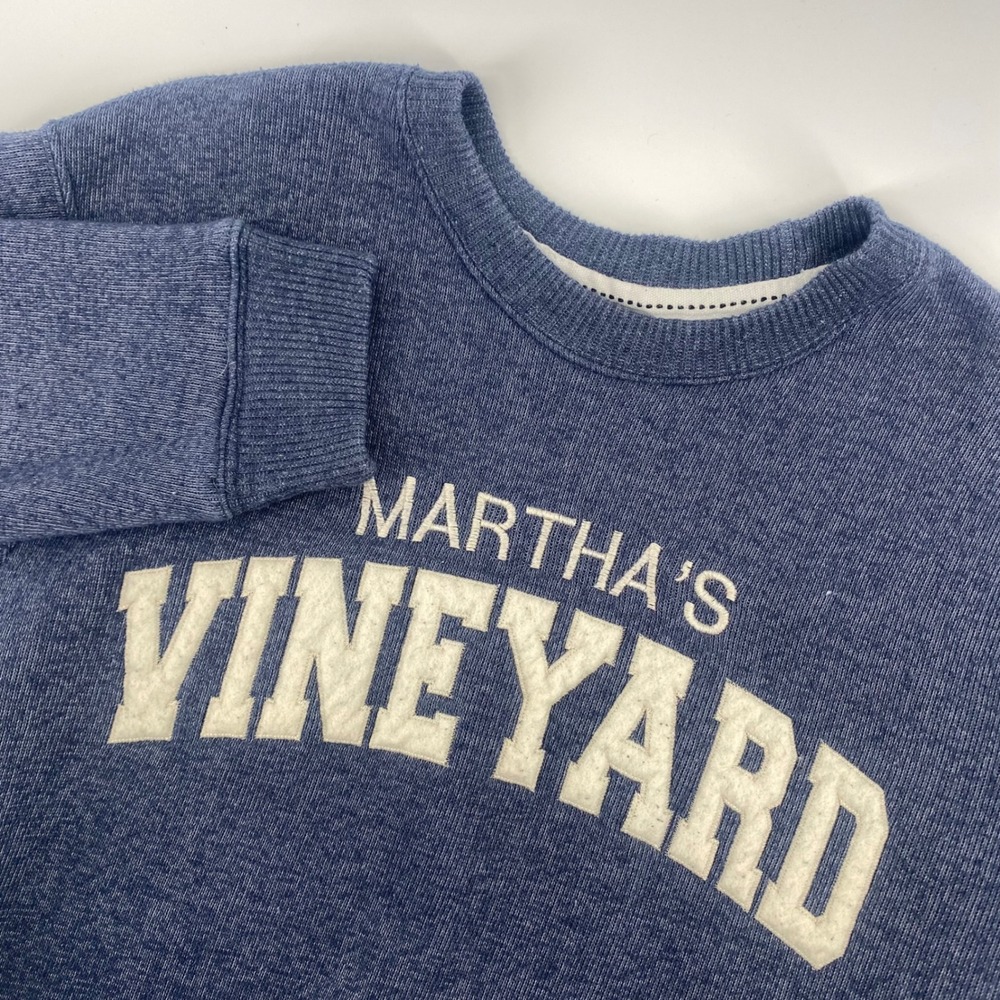 Soft As A‎ Grape Sweatshirt Women S Blue Martha's Vineyard Applique